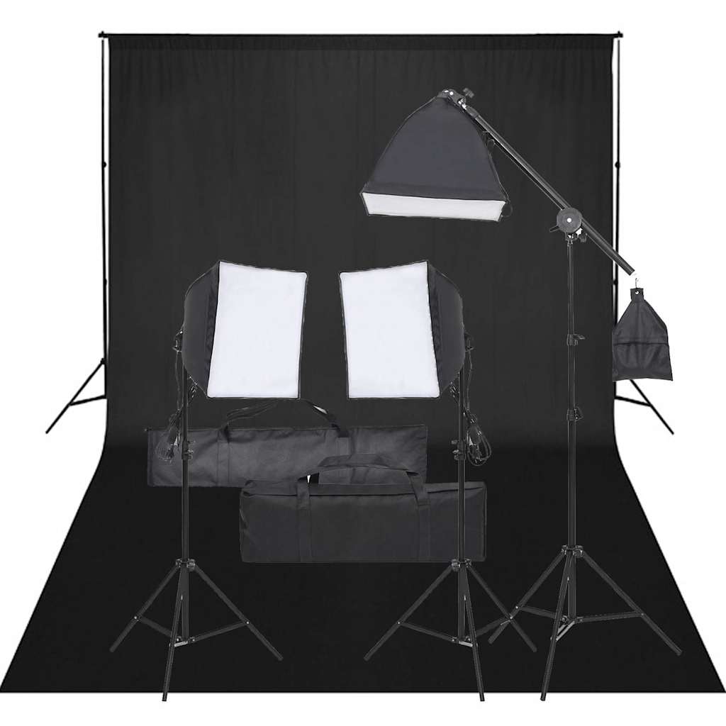 Vidaxl Photo Studio Set mit Beleuchtungsset und Hintergrund