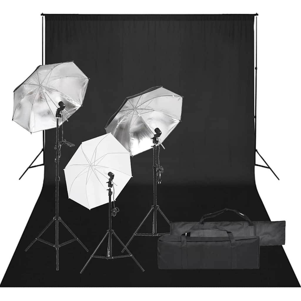 Vidaxxl Fotostudio-Set mit Beleuchtungsset und Hintergrund