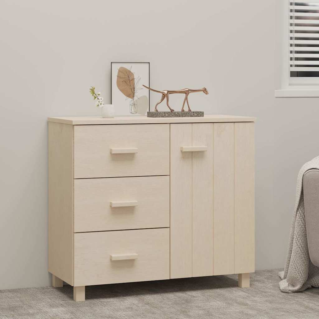 Vidaxl dressoir hamar 90x40x80 cm massief grenenhout honingbruin