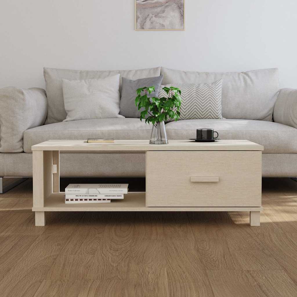Vidaxl salontafel hamar 100x55x35 cm massief grenenhout honingbruin