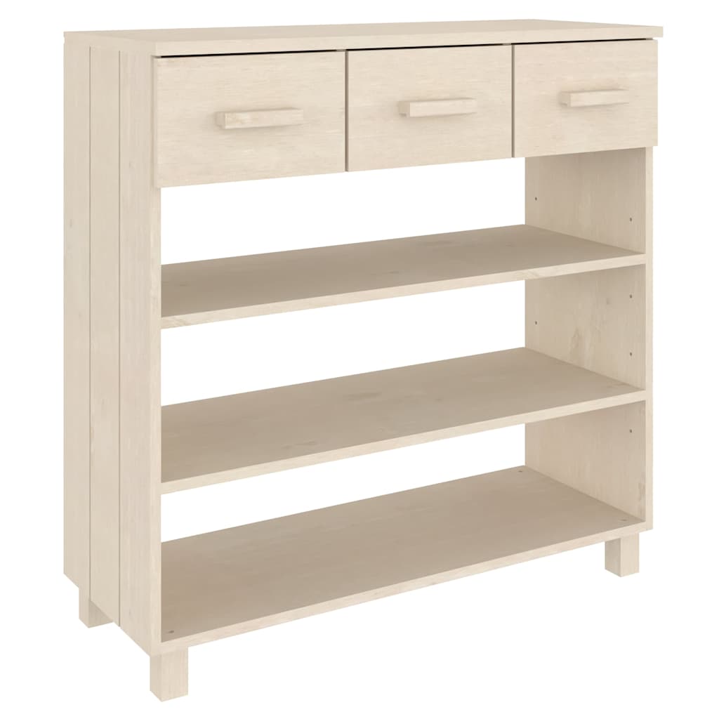 Vidaxl wandtafel hamar 90x35x90 cm massief grenenhout honingbruin