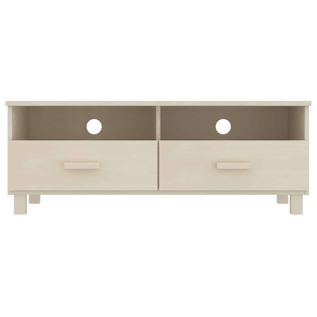 Vidaxl tv-meubel hamar 106x40x40 cm massief grenenhout honingbruin