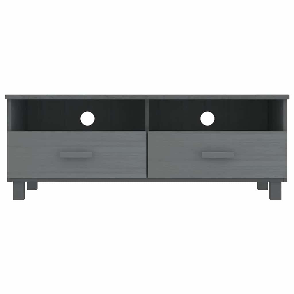 Vidaxl tv-meubel hamar 106x40x40 cm massief grenenhout donkergrijs