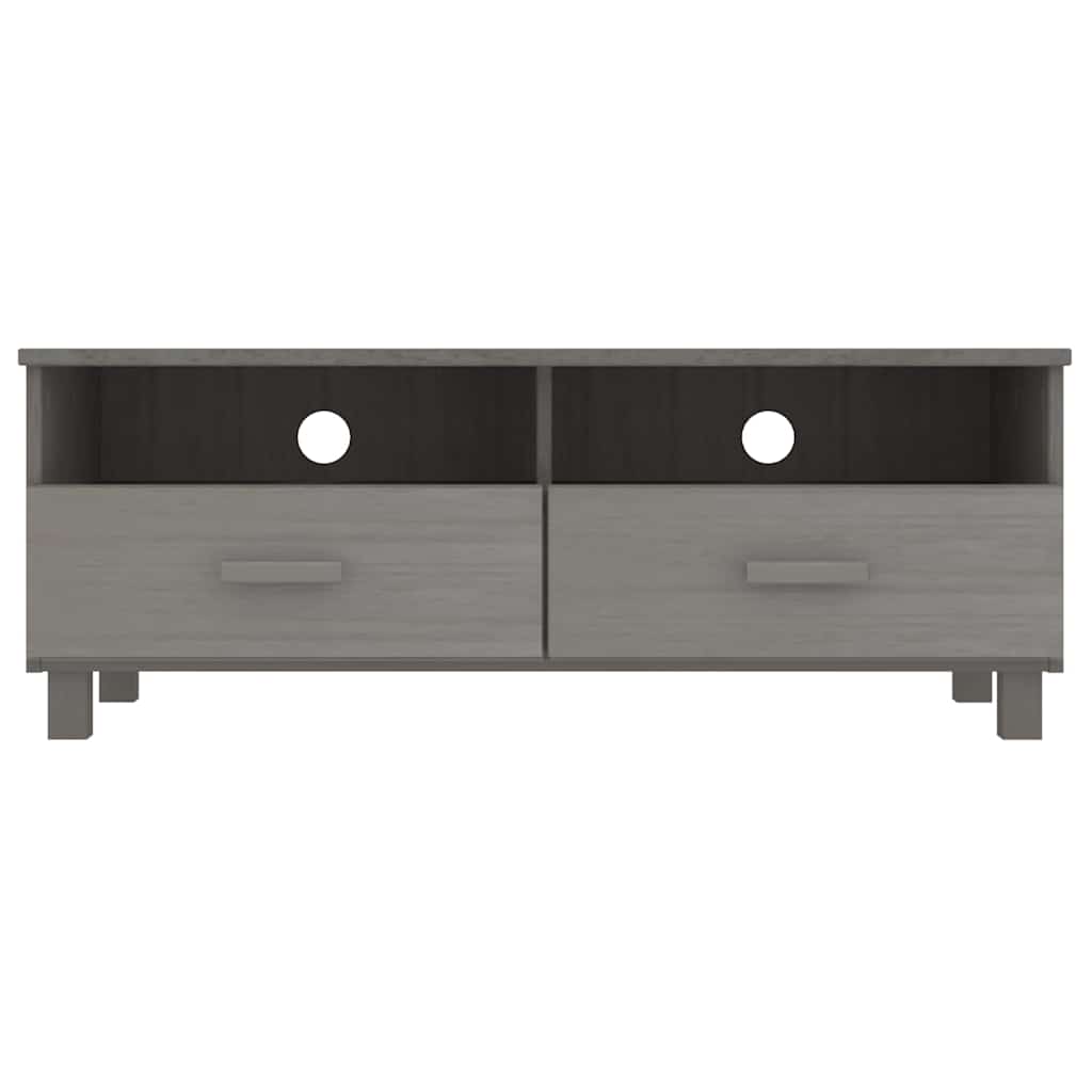 Vidaxl tv-meubel hamar 106x40x40 cm massief grenenhout lichtgrijs