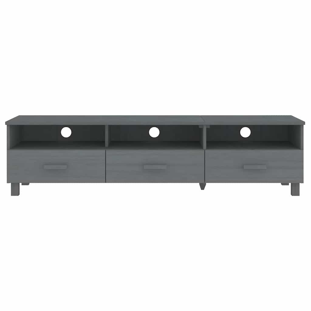 Vidaxl tv-meubel hamar 158x40x40 cm massief grenenhout donkergrijs