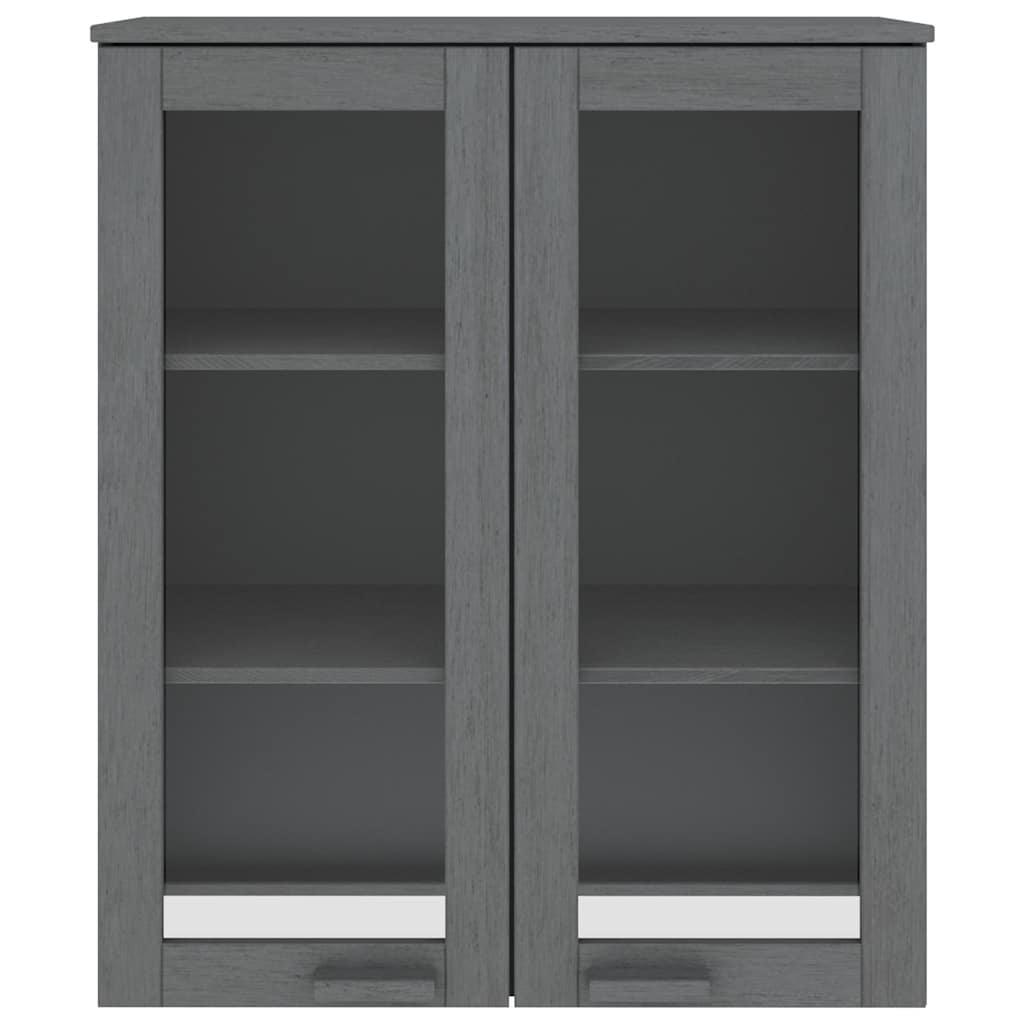 Vidaxl opzetkast hamar 85x35x100 cm massief grenenhout donkergrijs