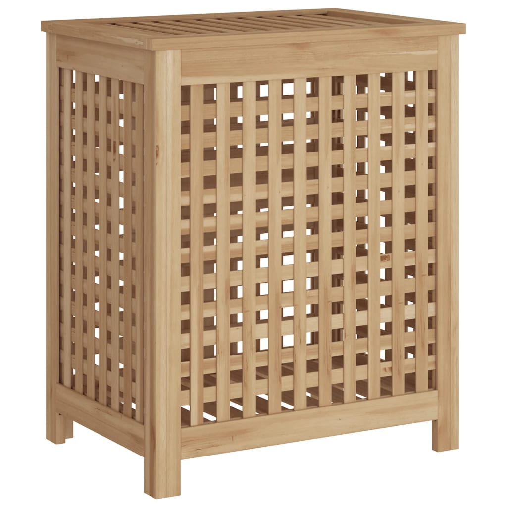 Vidaxx Wäschekorb 50x35x60 cm aus massivem Teakholz