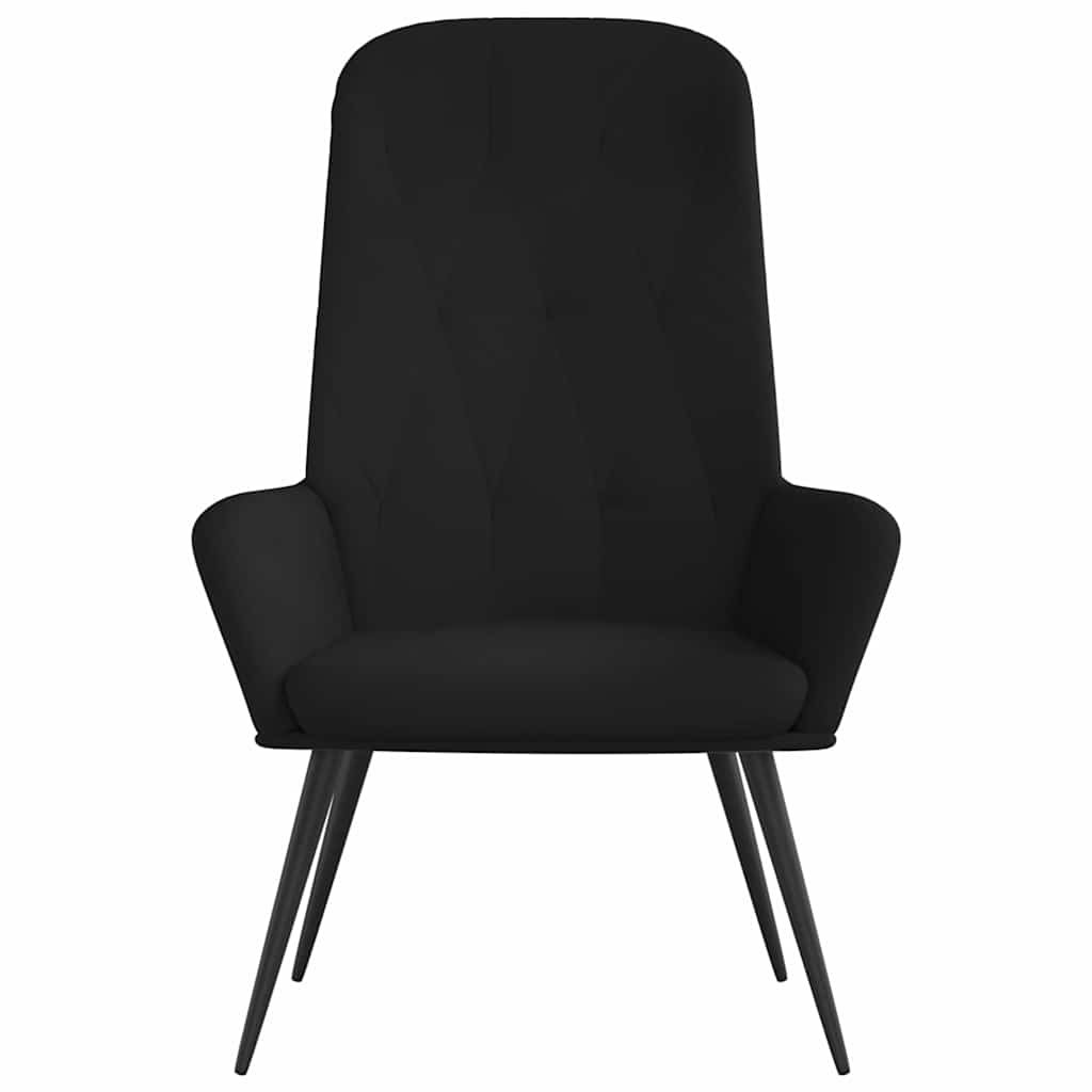 Vidaxl relaxstoel fluweel zwart