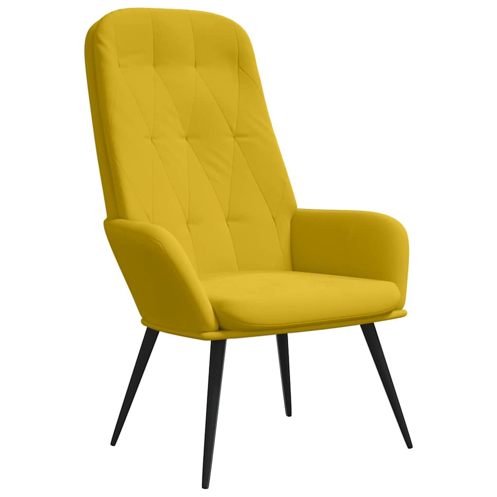 Vidaxl relaxstoel fluweel mosterdgeel