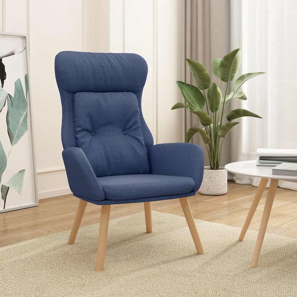 Vidaxl relaxstoel stof blauw