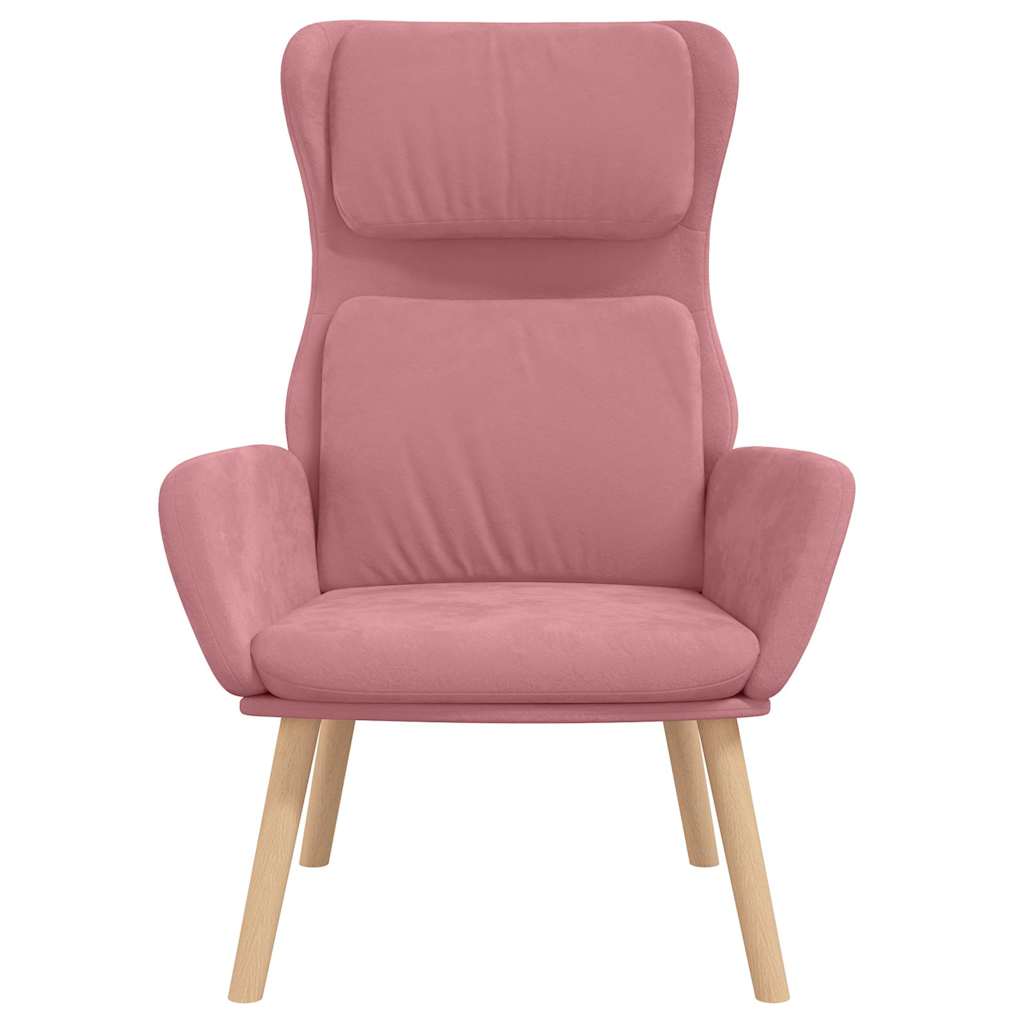 Vidaxl relaxstoel fluweel roze