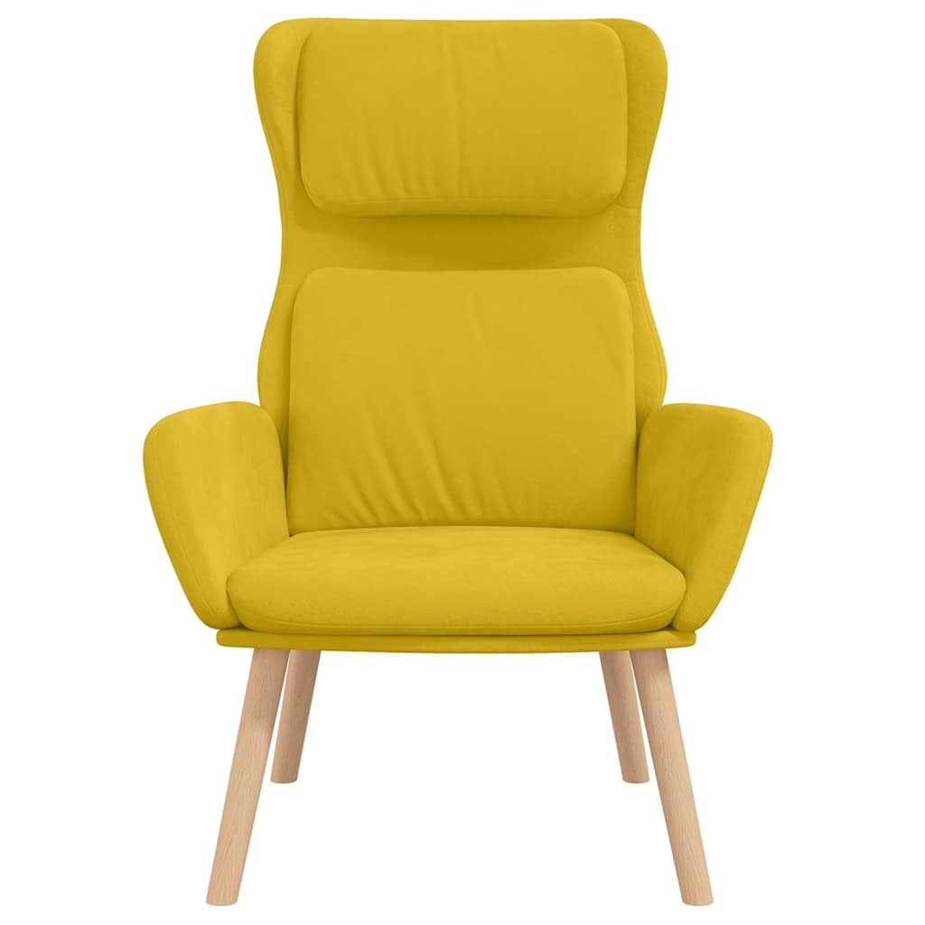 Vidaxl relaxstoel fluweel mosterdgeel