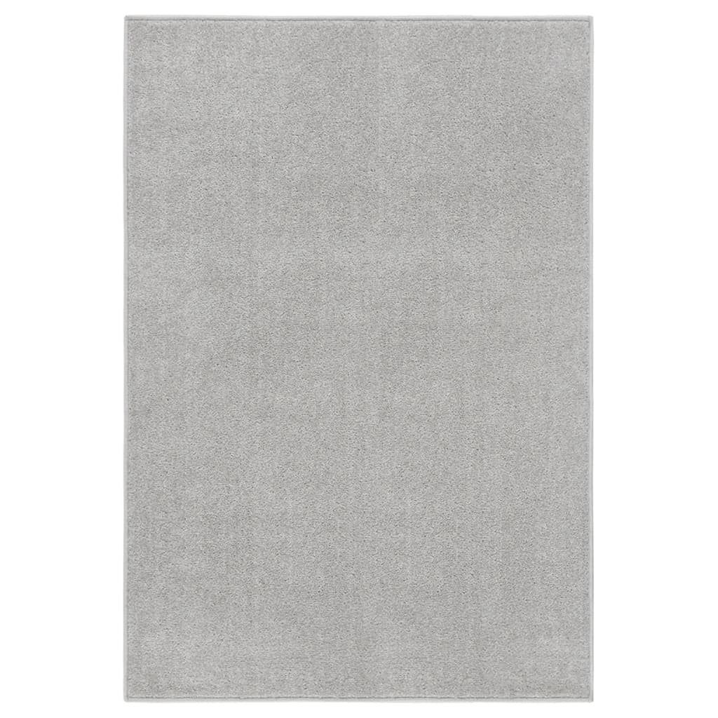 Vidaxl Teppich Kurzwolke 200x290 cm hellgrau