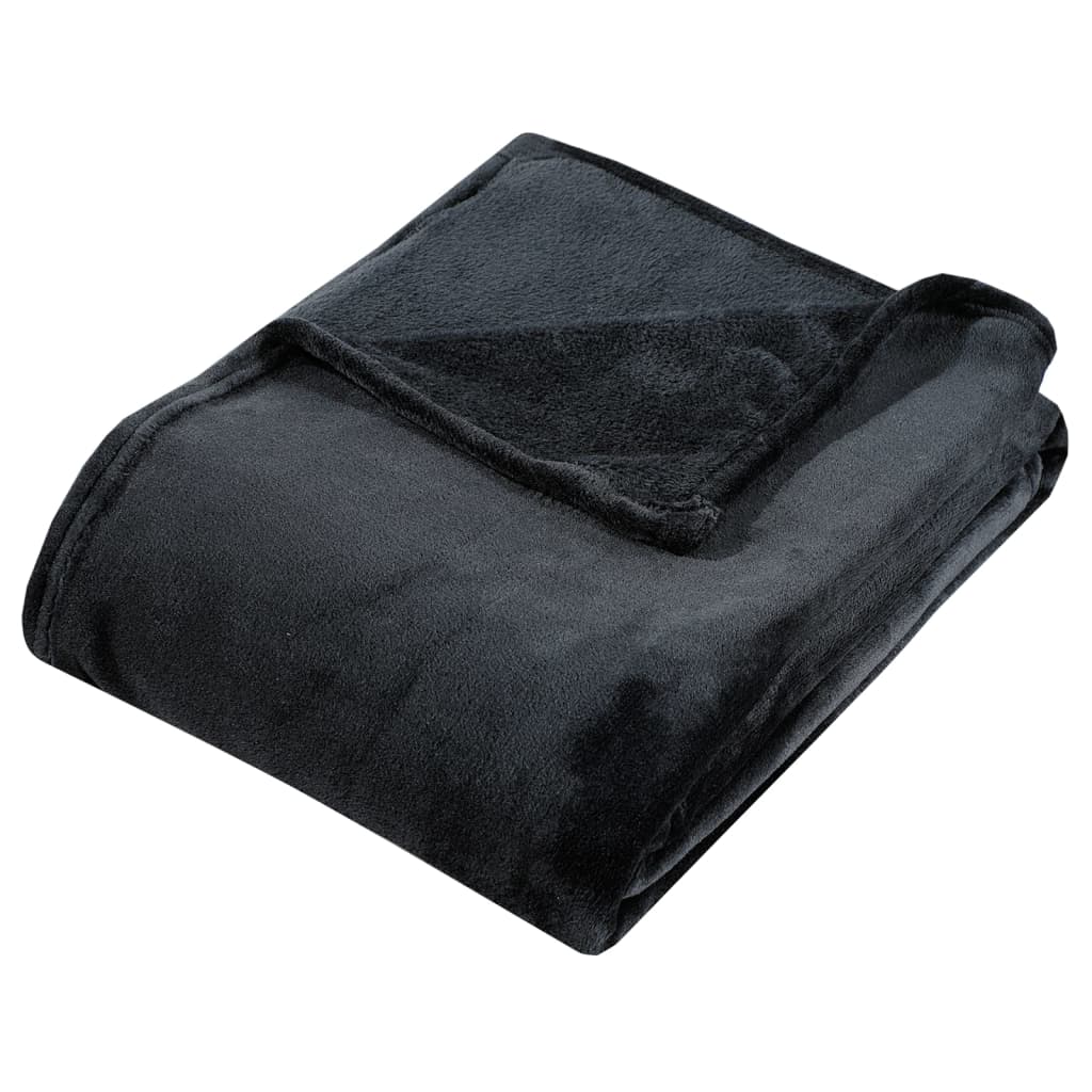 Vidaxl -Decke 150x200 cm Polyesterschwarz