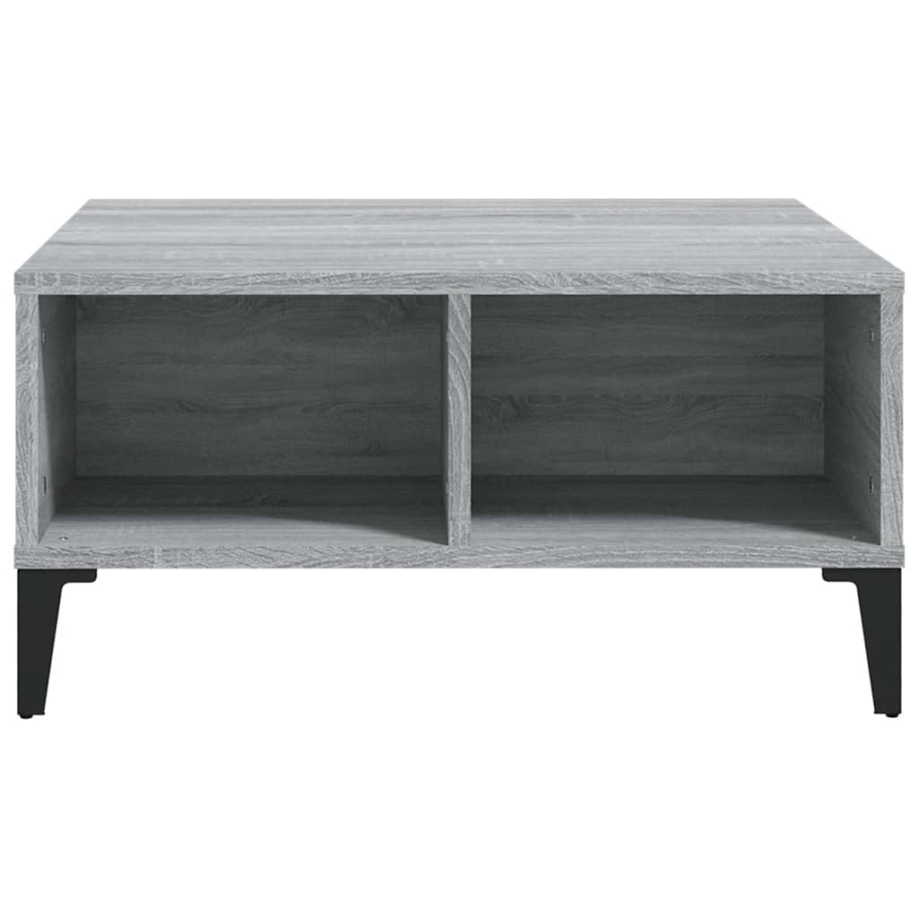 Vidaxl salontafel 60x60x30 cm bewerkt hout grijs sonoma eikenkleurig