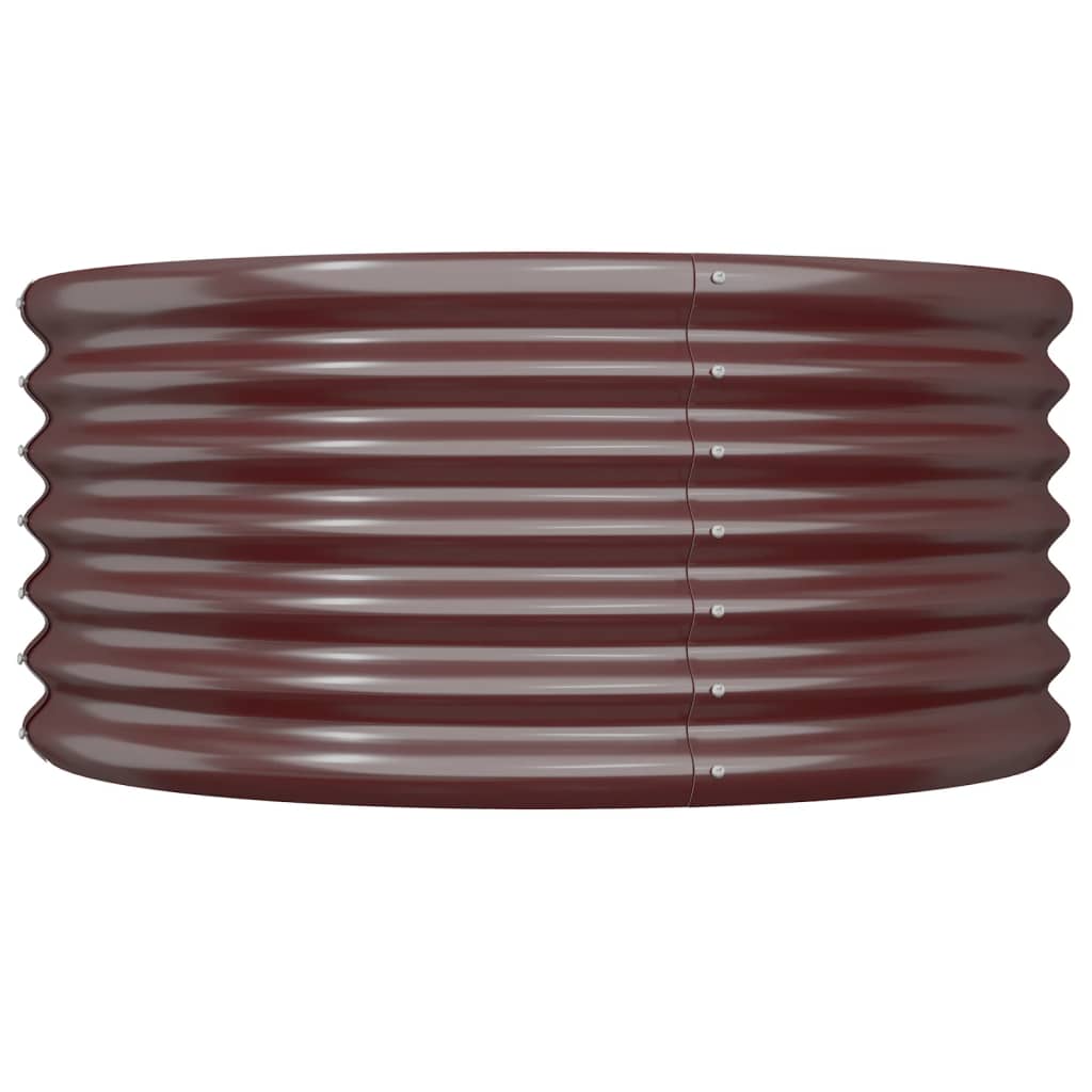 Vidaxx Pflanzgefäß 80x80x36 cm pulverbeschichteter Stahl braun