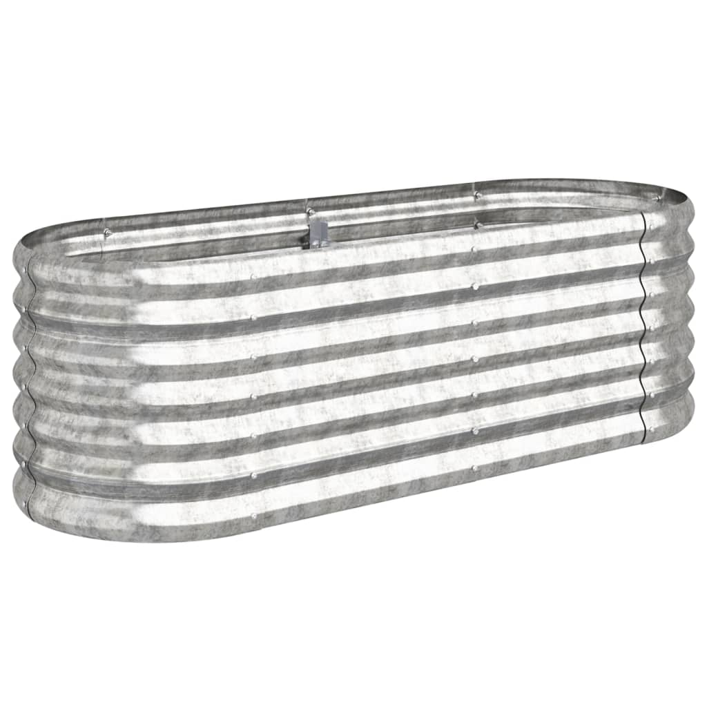 VIDAXL -Planungsbox 114x40x36 cm verzinkter Stahl Silber gefärbt