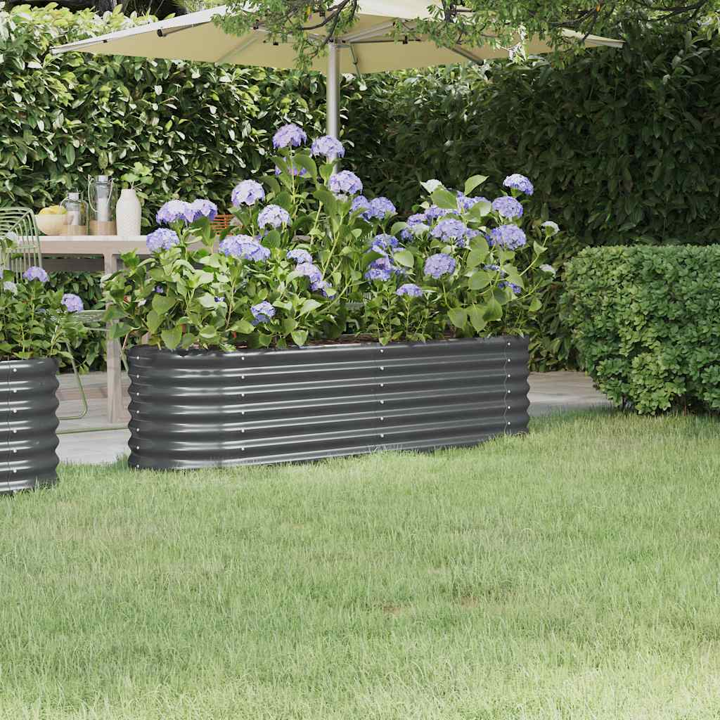 VIDAXL -Pflanzer 152x40x36 cm verzinkter Stahl -Anthrazit -Verschärfen