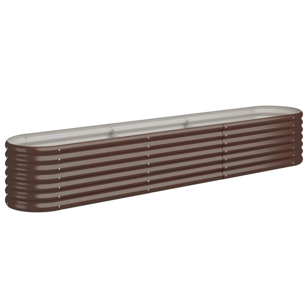 VIDAXL -Planungsbox 224x40x36 cm Pulver -Stahlbraun
