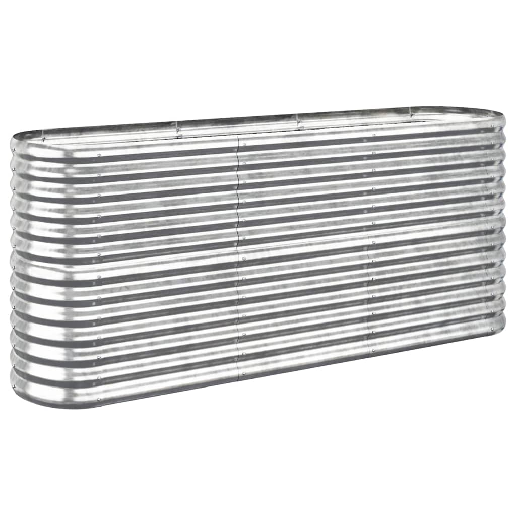 VIDAXL -Planungsbox 152x40x68 cm Pulver -bewegtes Stahl Silber gefärbt