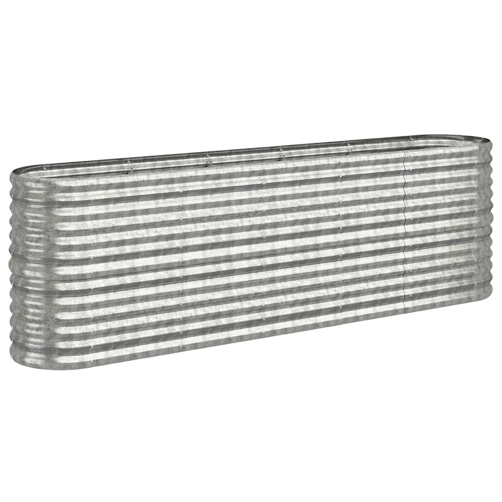 Vidaxx Pflanzgefäß 224x40x68 cm verzinkter Stahl silberfarben