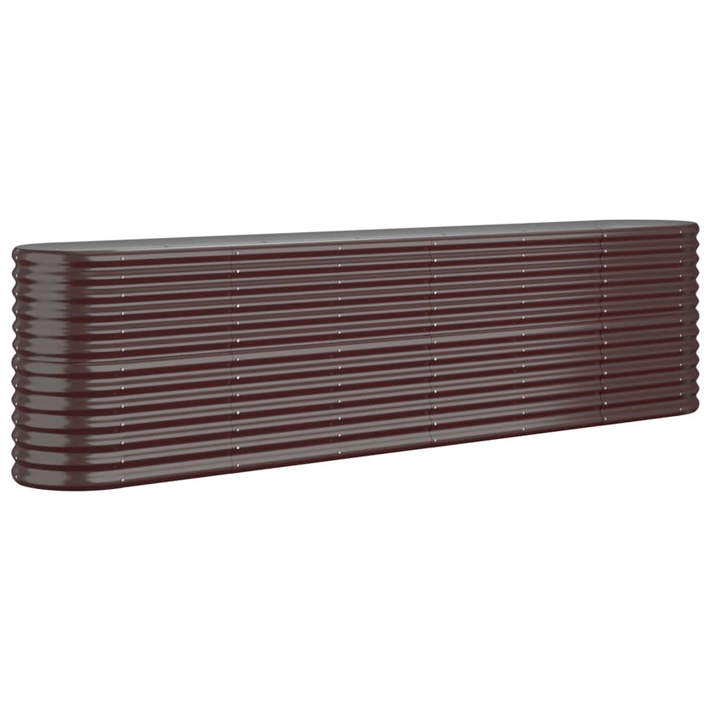 VIDAXL -Planungsbox 260x40x68 cm Pulver -bezogener Stahlbraun