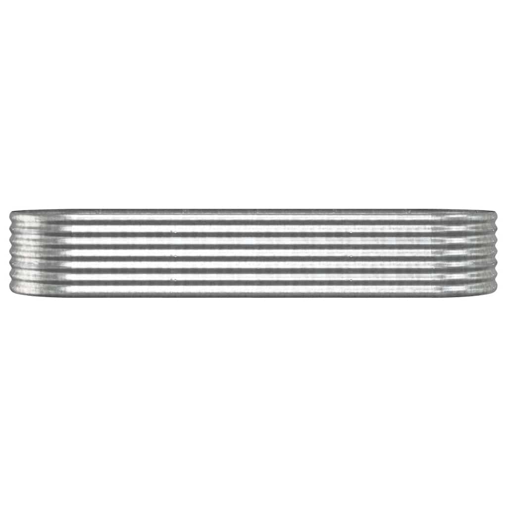 VIDAXL -Planungsbox 224x80x36 cm Pulver -Stahl Silber gefärbt