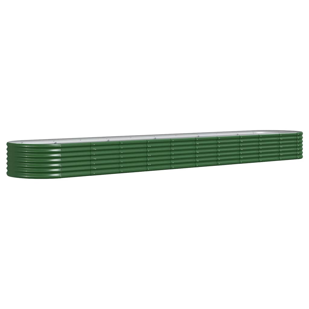 Vidaxx Pflanzgefäß 440x80x36 cm pulverbeschichteter Stahl grün