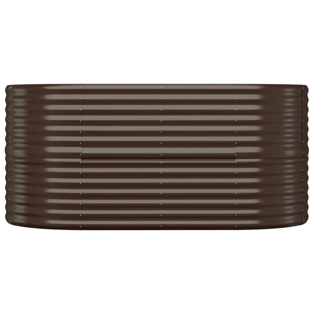 VIDAXL -Pflanzer 152x80x68 cm Pulver -Stahlbraun
