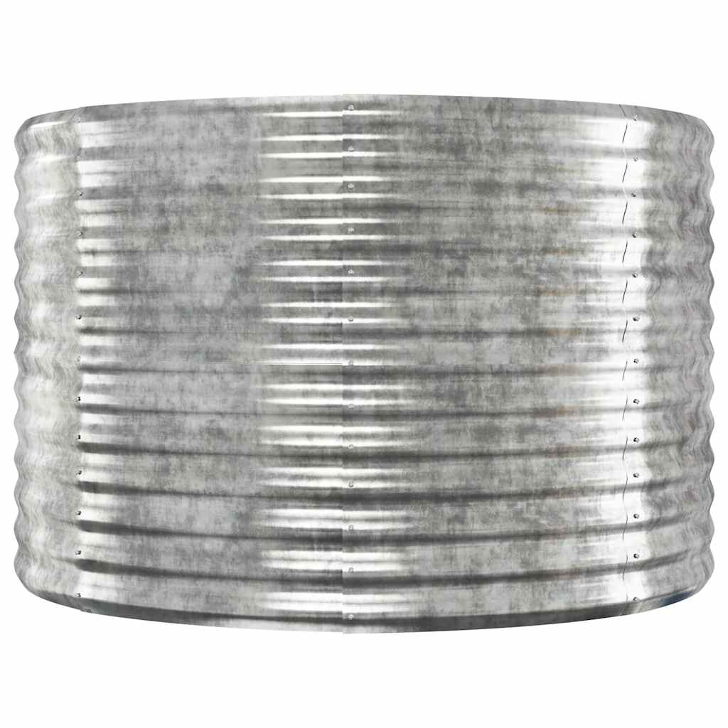 VIDAXL -Planungsbox 100x100x68 cm Pulver -bezogenes Stahl Silber gefärbt
