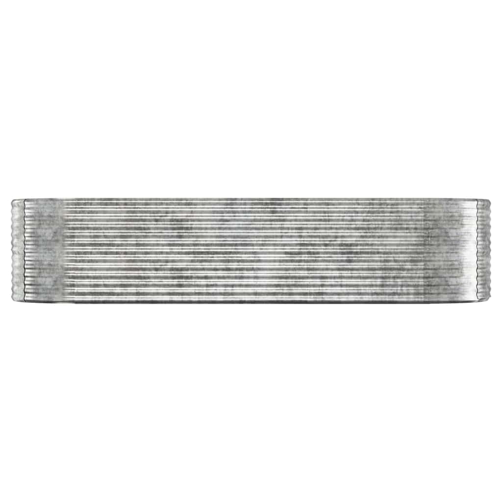Vidaxx Pflanzgefäß 322x100x68 cm verzinkter Stahl silberfarben