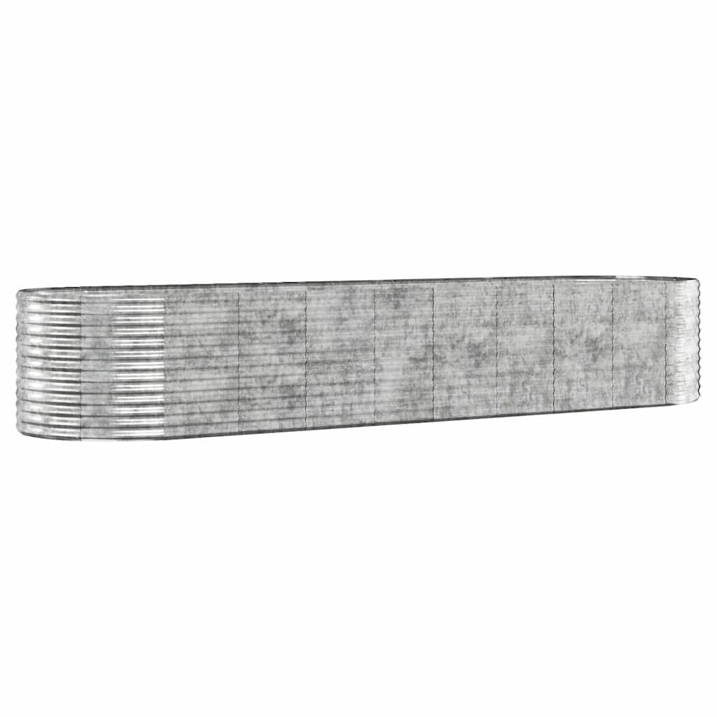 Vidaxx Pflanzgefäß 396x100x68 cm verzinkter Stahl silberfarben