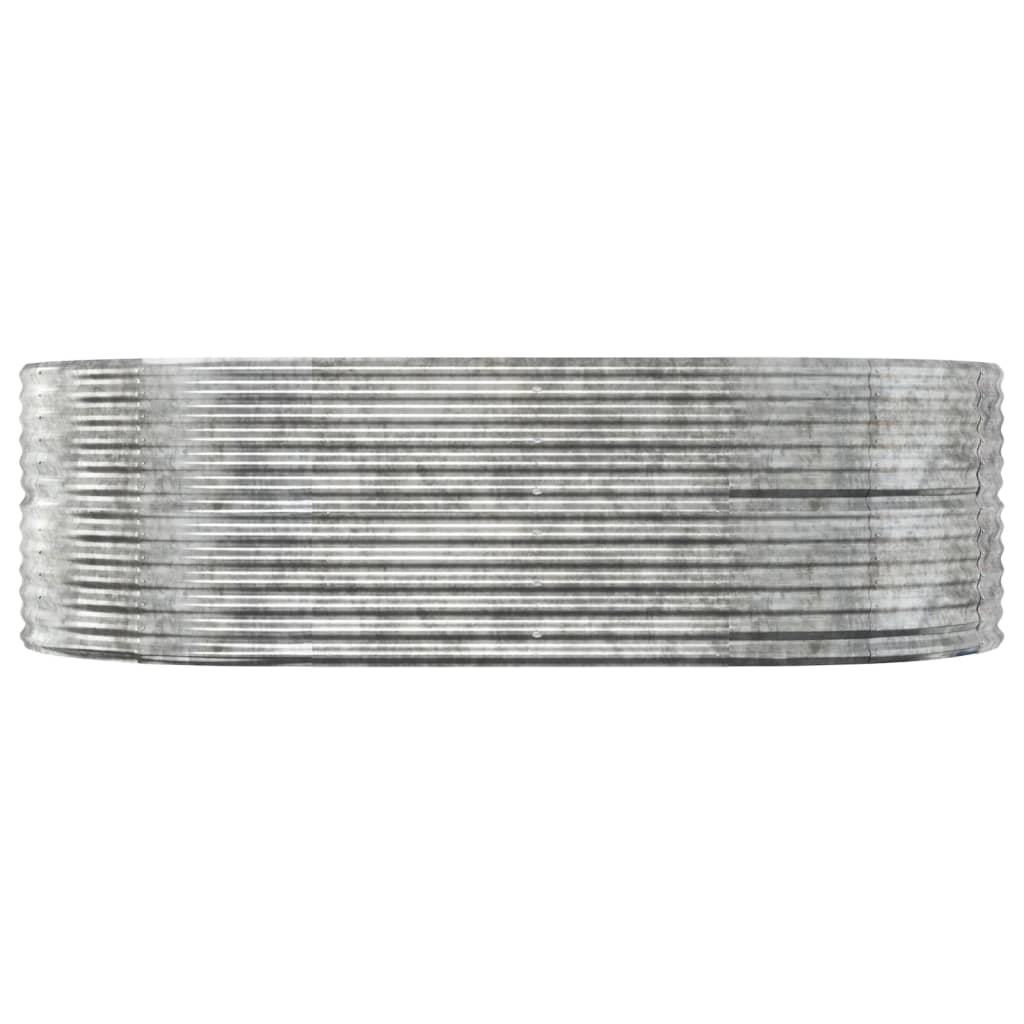 VIDAXL -Planungsbox 212x140x68 cm Pulver -bewegtes Stahl Silber gefärbt
