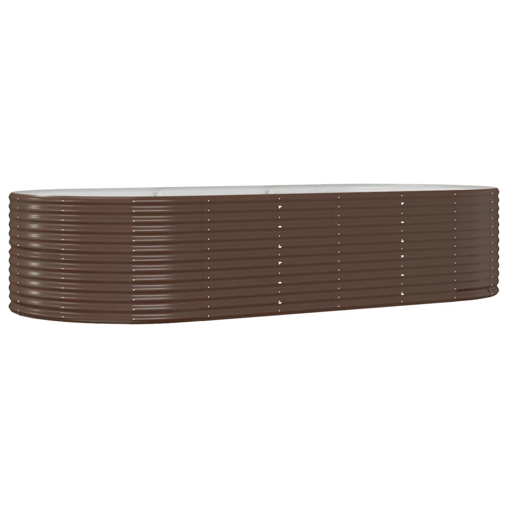 Vidaxl plantenbak 291x140x68 cm gegalvaniseerd staal bruin