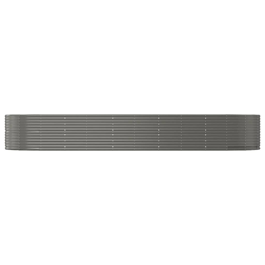 VIDAXL -Planungsbox 447x140x68 cm Pulver -beschichtetes Stahl grau