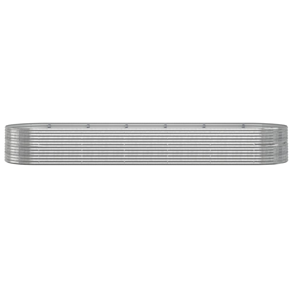 VIDAXL -Planungsbox 510x140x68 cm Pulver -Stahl Silber gefärbt