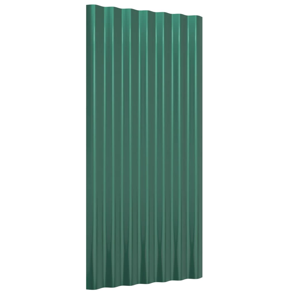 VIDAXL -Dachpaneele 36 ST 80x36 cm Pulver -Stahlgrün