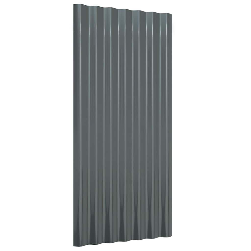 VIDAXL -Dachpaneele 36 ST 80x36 cm Pulver -bewegtes Stahl Anthrazit -Verschärft