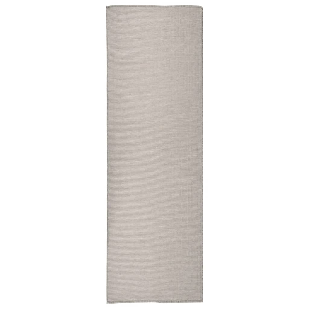 Vidaxx Outdoor-Teppich flach gewebt 80x250 cm hellgrau