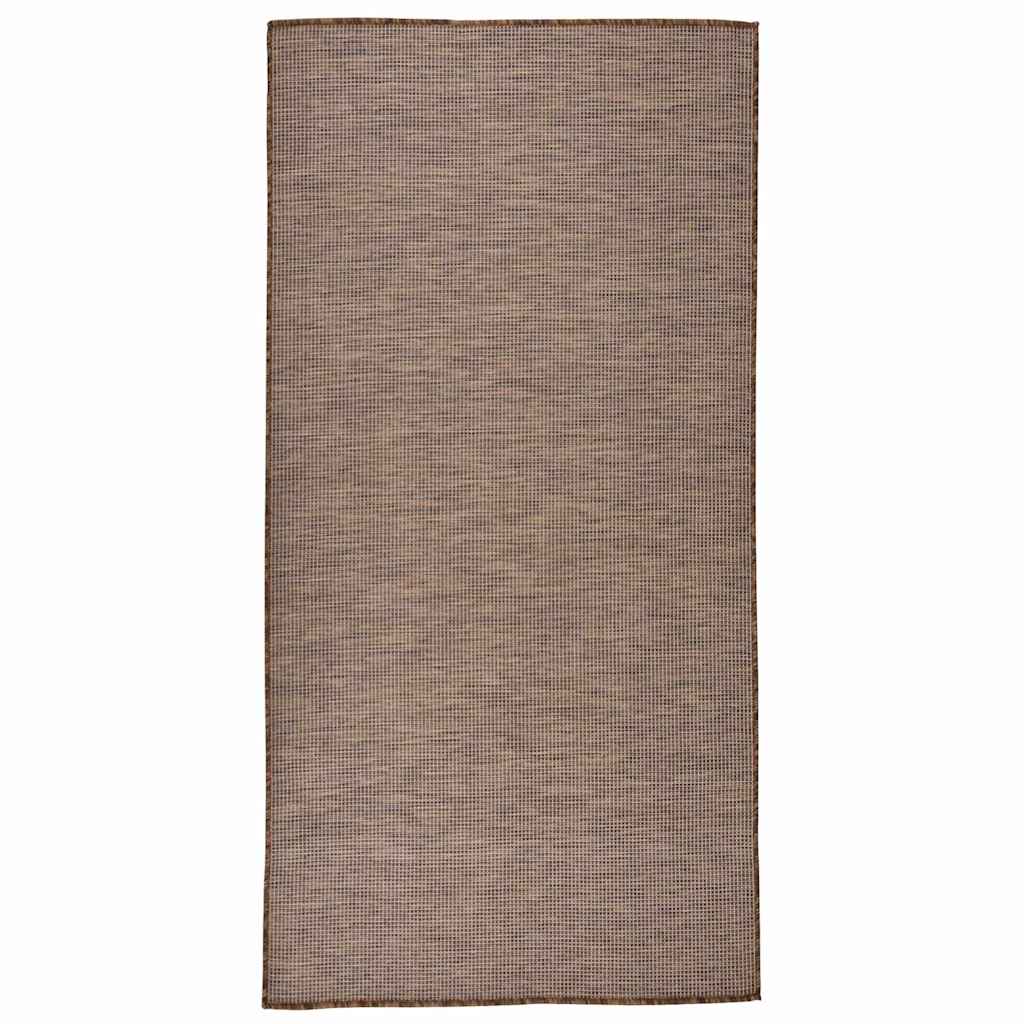 Vidaxx Outdoor-Teppich flach gewebt 100x200 cm braun