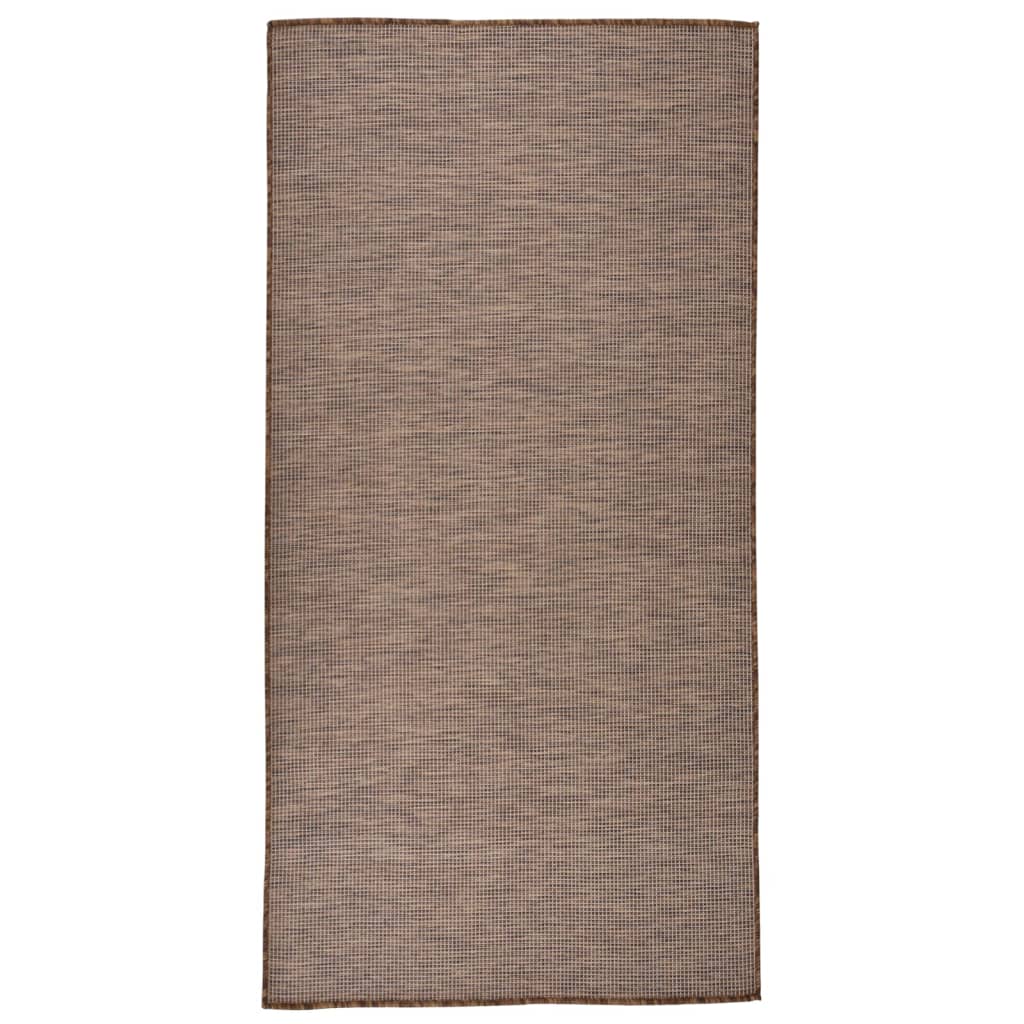 Vidaxx Outdoor-Teppich flach gewebt 100x200 cm braun