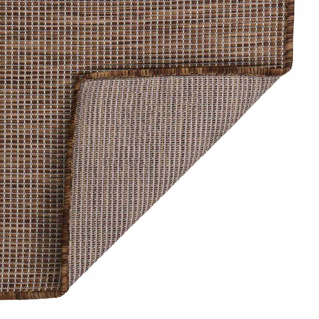 Vidaxx Outdoor-Teppich flach gewebt 100x200 cm braun