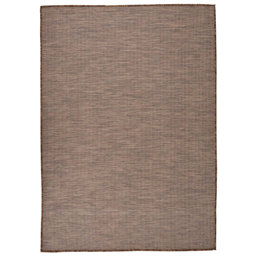 Vidaxx Outdoor-Teppich flach gewebt 140x200 cm braun