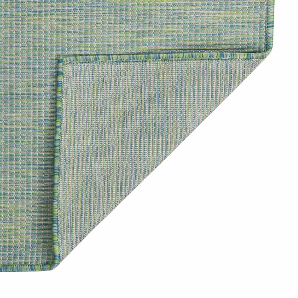 Vidaxl außerhalb des Teppichs flach gewebt 80x250 cm Türkis