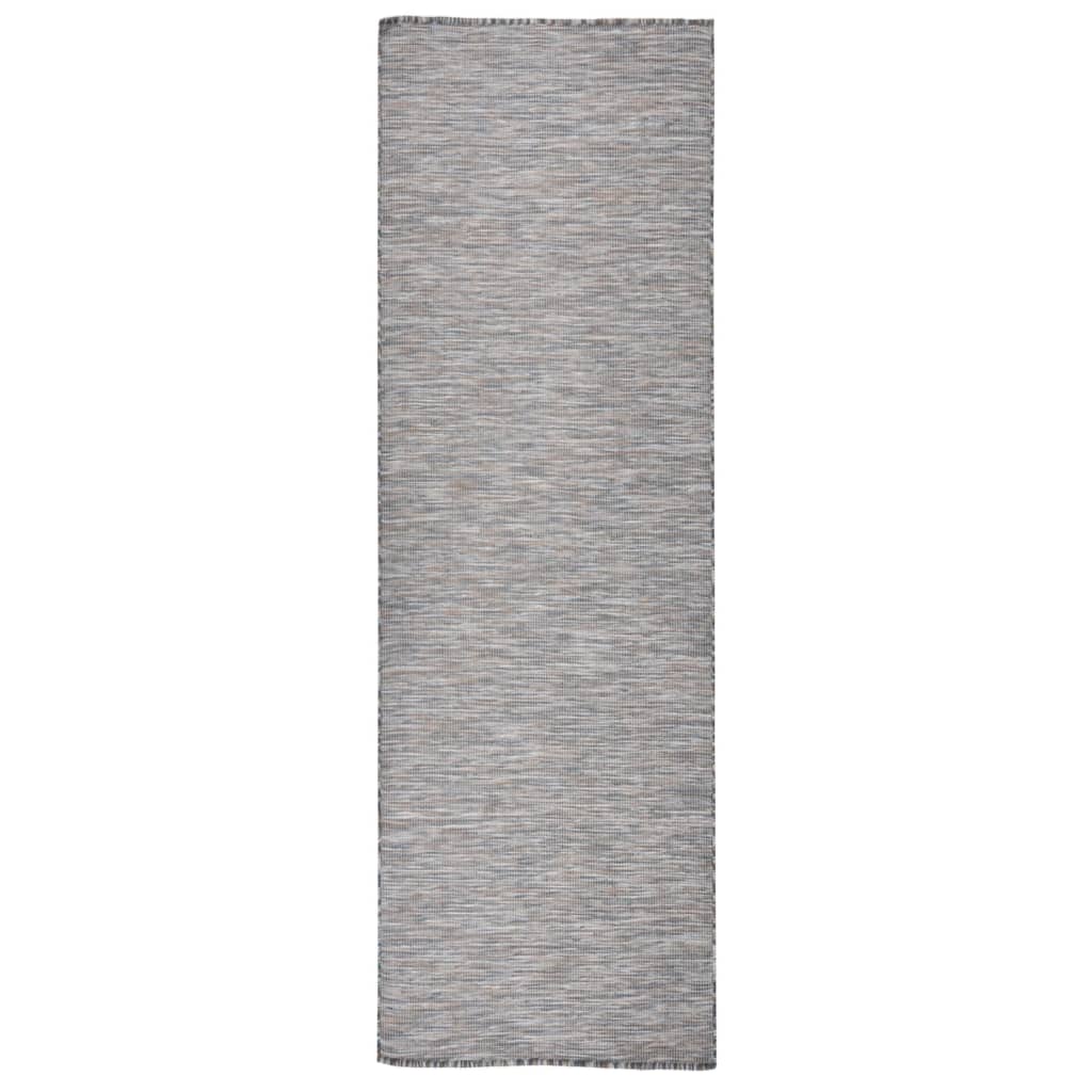 Vidaxx Outdoor-Teppich flach gewebt 80x250 cm braun und blau