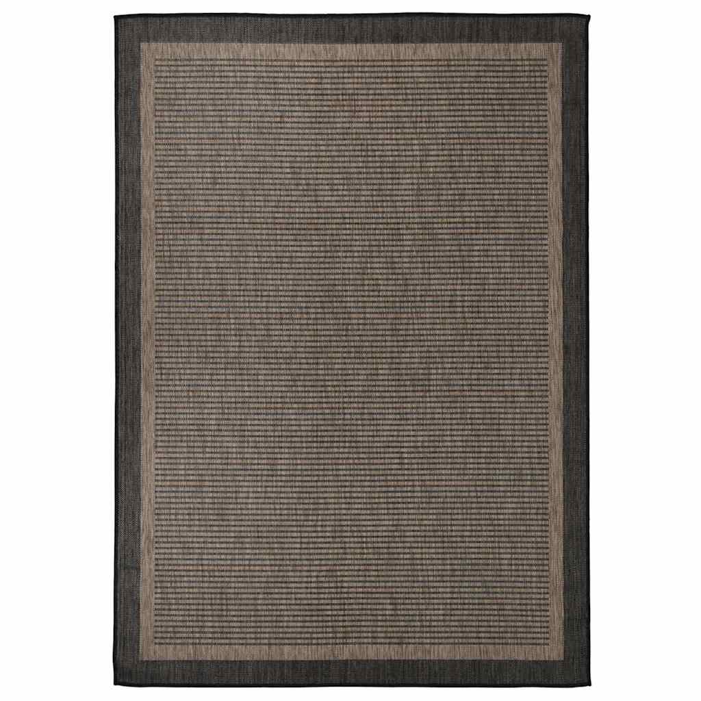 Vidaxx Outdoor-Teppich flach gewebt 140x200 cm dunkelbraun