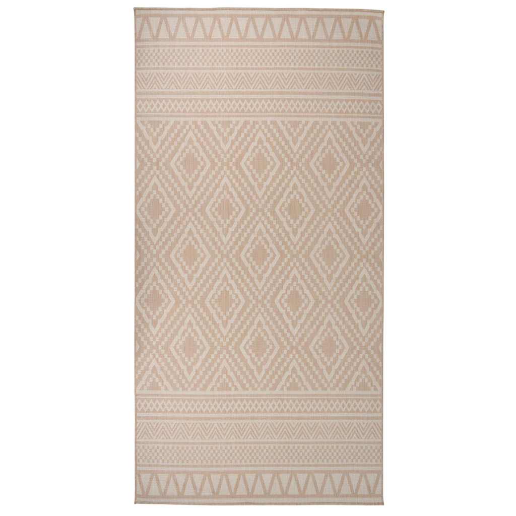 Vidaxx Outdoor-Teppich mit Flachgewebemuster 100x200 cm braun