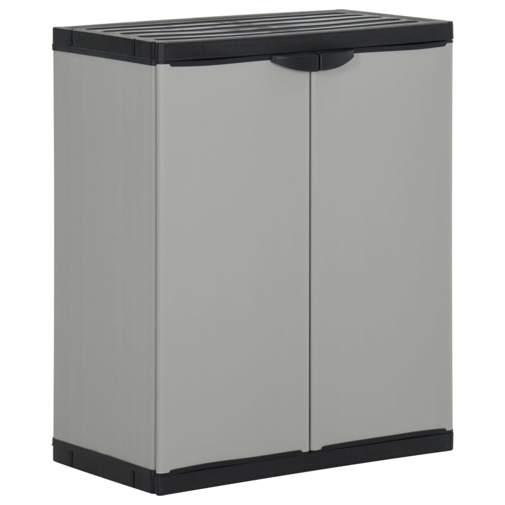 Vidaxl Gartenabfallbox 68x40x85 cm Polypropengrau und Schwarz