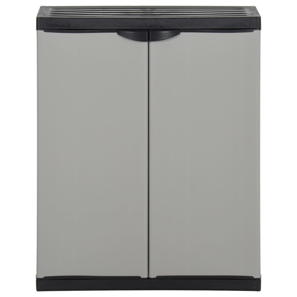 Vidaxl Gartenabfallbox 68x40x85 cm Polypropengrau und Schwarz