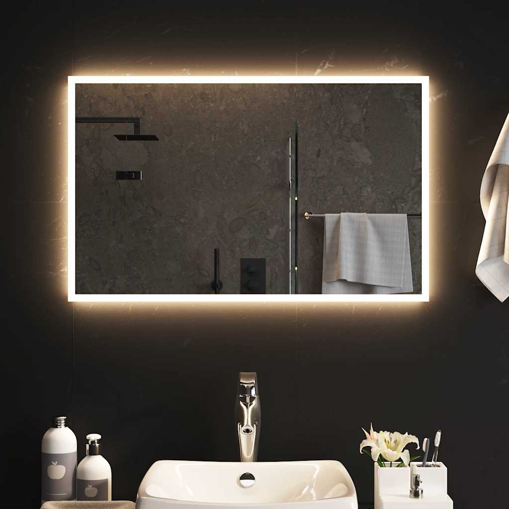 Vidaxl Badezimmerspiegel LED 80x50 cm